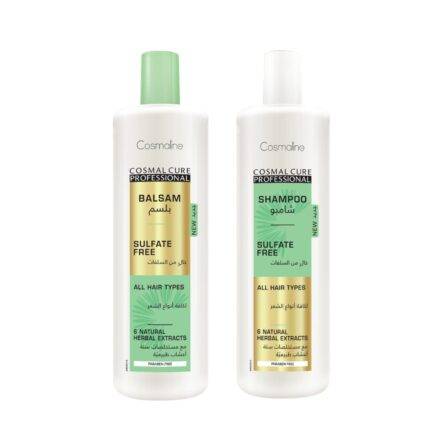 Pachet Balsam 500ml si Sampon 500ml Cosmaline Professional, fara sulfati, pentru toate tipurile de par